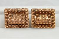 Vintage Modernist Copper Cufflinks Signed GRET BARKIN