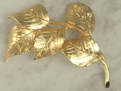 DIOR Designer GROSSE Germany ~ Sculptural Leaf Brooch