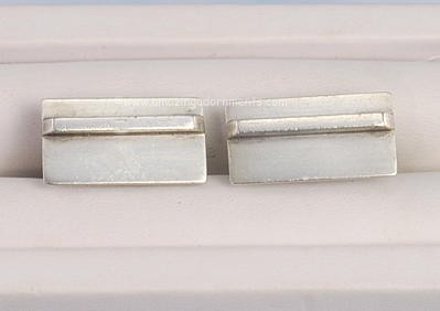 Vintage Modernist Sterling Silver Cufflinks Signed GARDNER