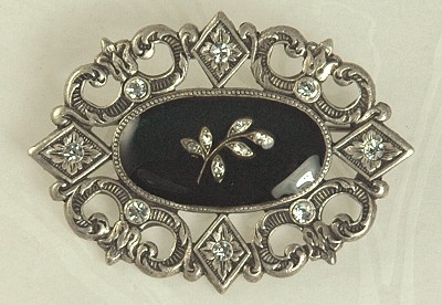 Swarovski Crystal and Enamel Brooch Signed CATHERINE POPESCO FRANCE Amazing Adornments