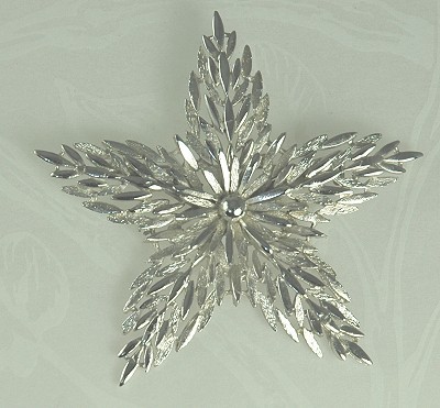 Earlier Mark CORO Silvery Star Brooch