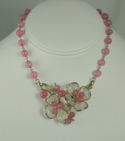 TRIFARI Poured Glass Floral Necklace