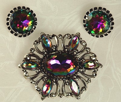Signature Tourmaline Demi Parure Signed SCHIAPARELLI