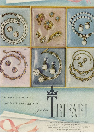 Vintage Trifari Advertisement from 1954 She Will Love You More