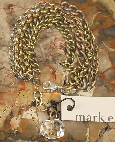 Sassy MARK EDGE Ecovintage Mixed Metal Multi- chain Bracelet