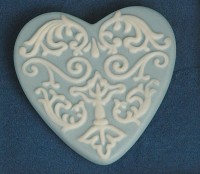 WEDGWOOD Heart Valentines Brooch in Original Box