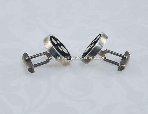 MODERNIST Vintage 1950/'s Handmade Silver Cufflinks with Toggle Backs Signed /& Dated /'BOYD 55/'