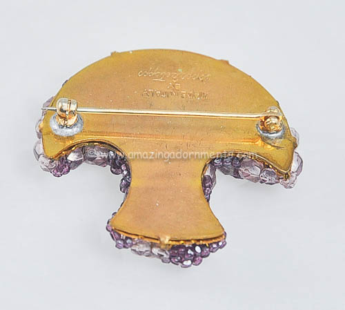 Vintage Coppola e Toppo Crystal Mushroom Pin